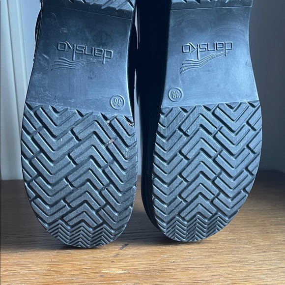 Dansko Black Leather Slip-On Shoes - Picture 6 of 9